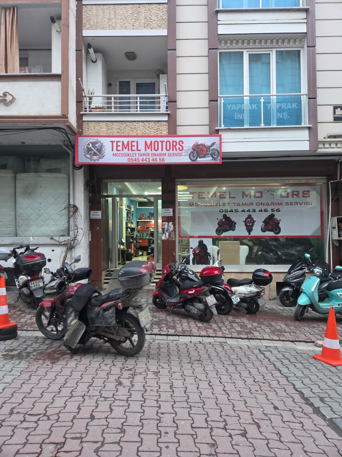 Esenyurt Temel Motors motosiklet tamir servis dış cephesi